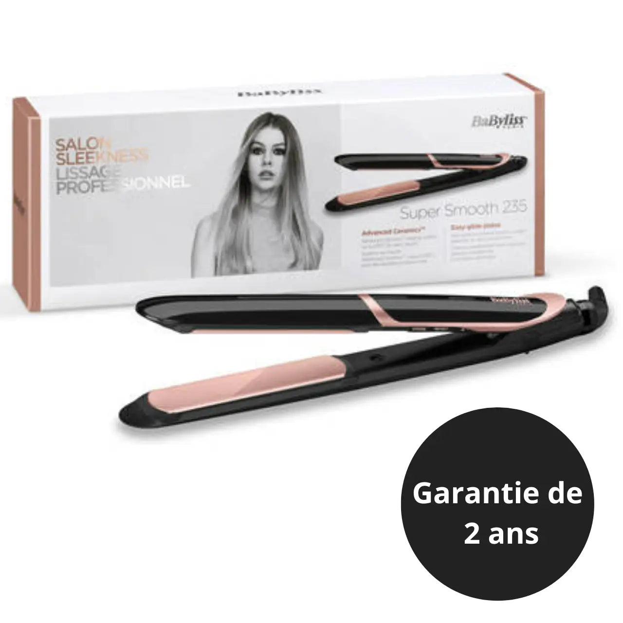 Lisseur advanced ceramics, noir et or rose ST391E Babyliss Paris