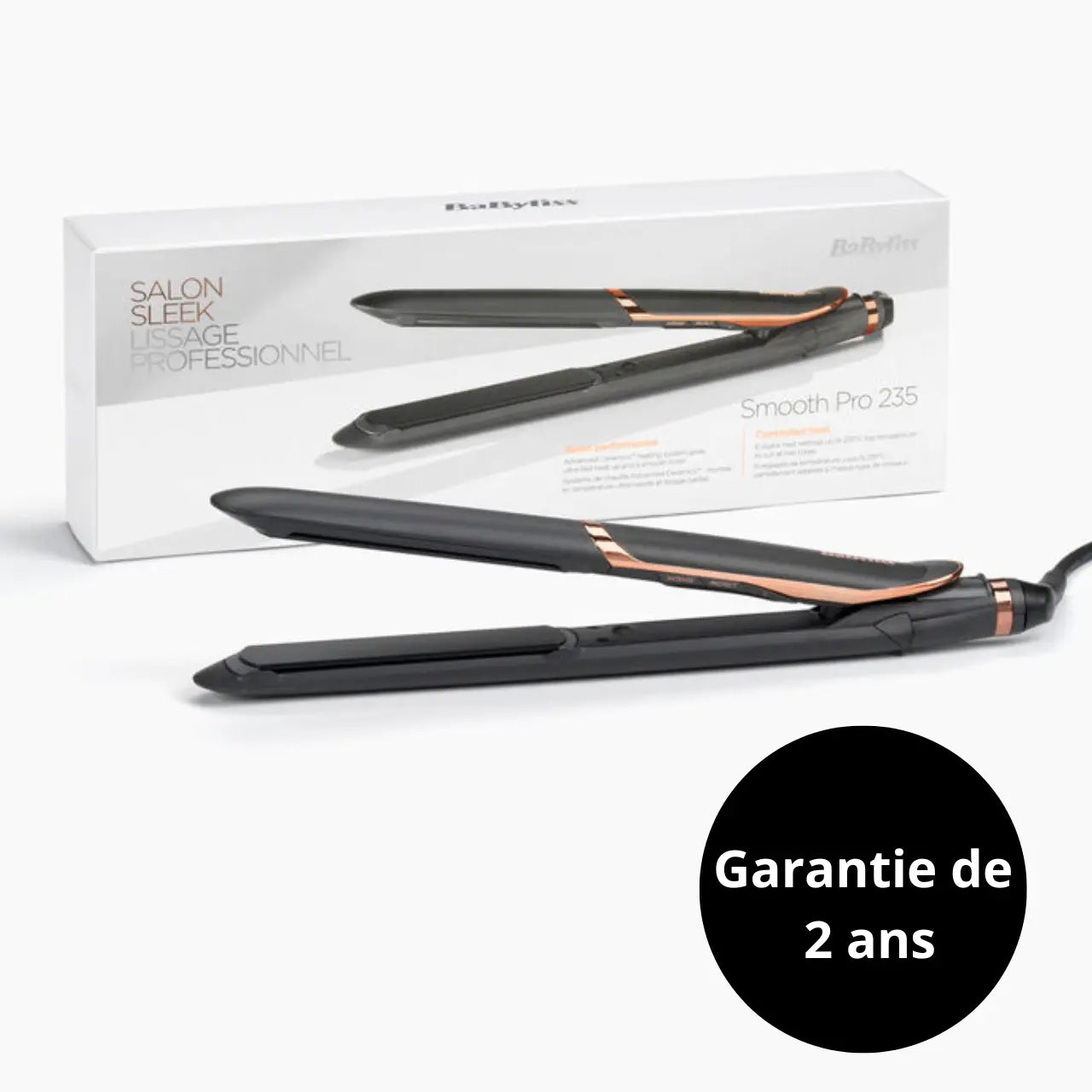 Lisseur advanced ceramics, noir et or rose ST394E Babyliss Paris