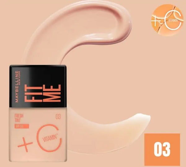 MAYBELLINE - FOND DE TEINT FIT ME FRESH TINT SPF 50 + VITAMIN C 03 Maybelline