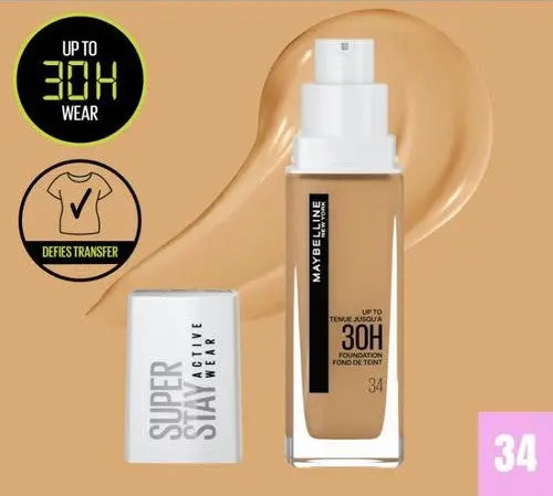 MAYBELLINE - SUPER STAY ACTIVE WEAR 30H FOND DE TEINT 34 SOFT BRONZE Maybelline