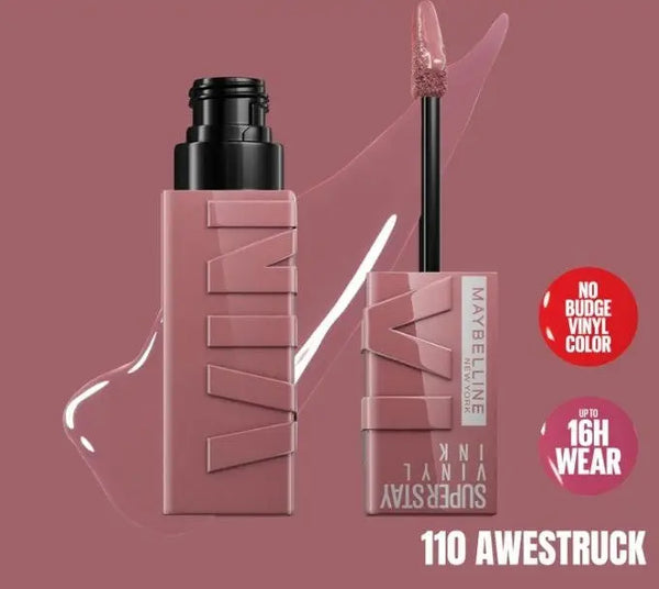 MAYBELLINE - SUPERSTAY VINYL INK ROUGE A LEVRES LIQUIDE 110 AWESTRUCK Maybelline
