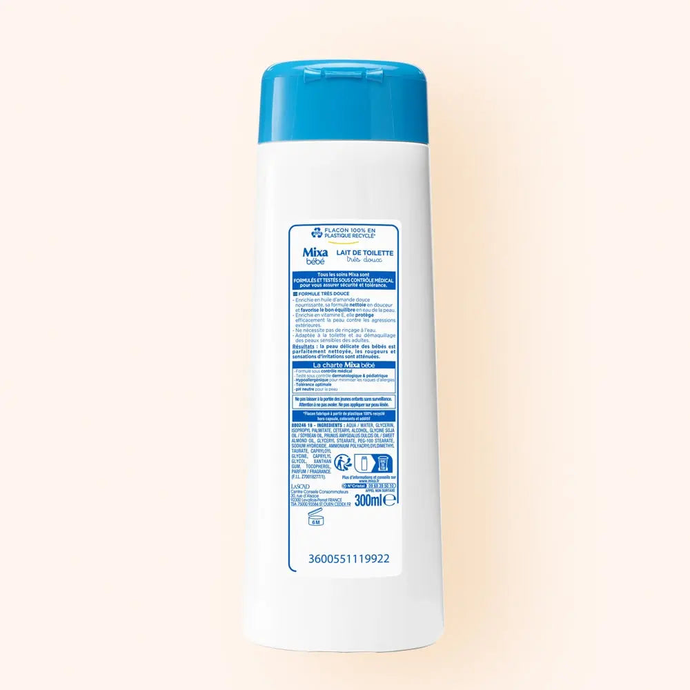 MIXA LAIT DE TOILETTE TRÈS DOUX 300ML Mixa bébé