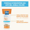 MIXA LAIT SOLAIRE ANTI-SEL, SABLE, CHLORE ET HYDRATATION SPF50+ Mixa expert