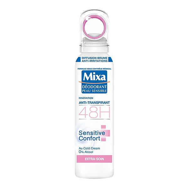 MIXA – DÉODORANT ATOMISEUR ANTI-TRANSPIRANT SENSITIVE CONFORT EXTRA-SOIN – 150 ML Mixa expert