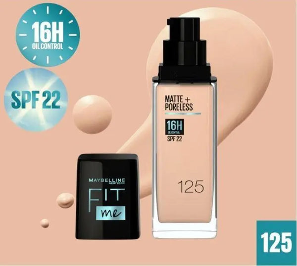 Maybelline - Fond de Teint Fit Me Matte & Poreless N° 125 Maybelline