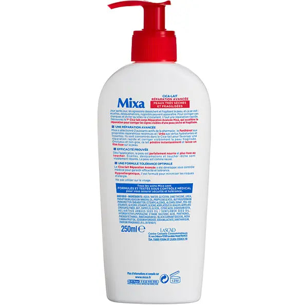 Mixa Lait corps Cica Réparation Effet Longue Durée 250 ml Mixa expert