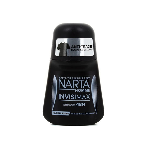Narta Déodorant Homme Invisimax 48H Anti-Traces Blanches et Jaunes Narta