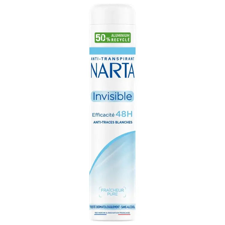 Narta Déodorant Invisible Anti-Traces Blanches 48H - 200 ml Narta