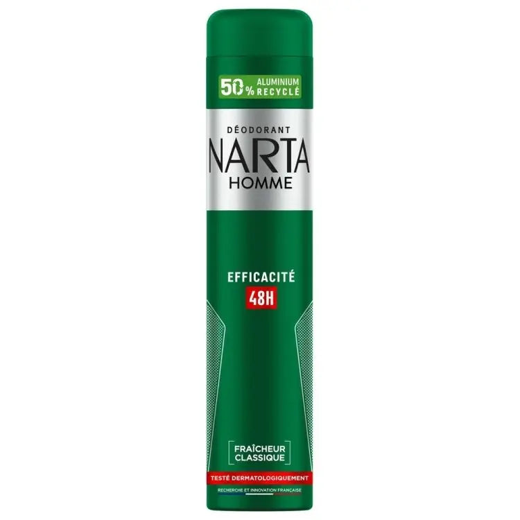 Narta Homme Déodorant Homme Efficacité 48H - 200 ml Narta