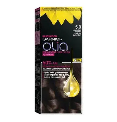 Olia No Ammonia Permanent Haircolor 5.0 Luminous Brown Garnier