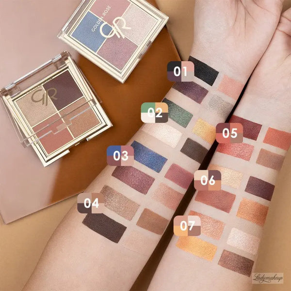 QUATTRO EYESHADOW PALETTE Golden Rose Parfumerie Elhasnaoui