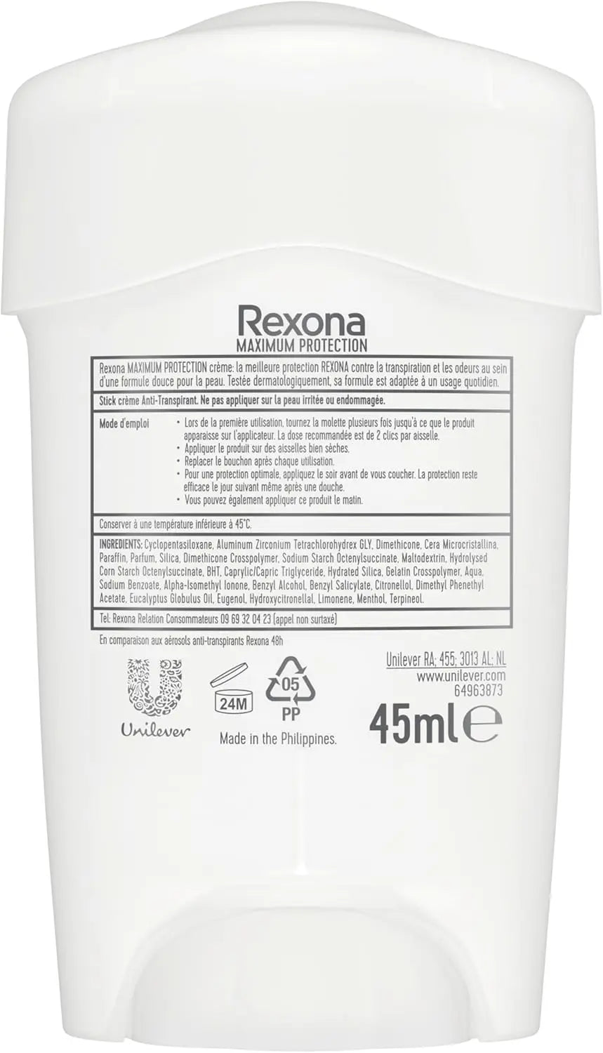 REXONA - stick Anti-transpirant, Déodorant Femme Confidence rexona