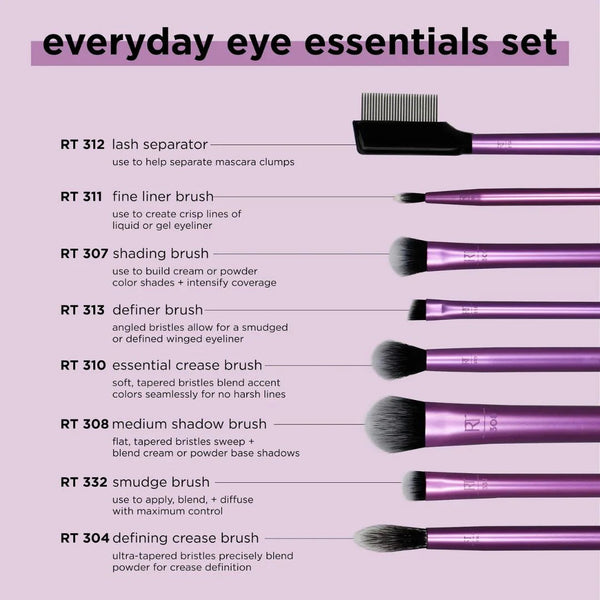 Real Techniques Everyday Eye Essentials brush set Real Techniques