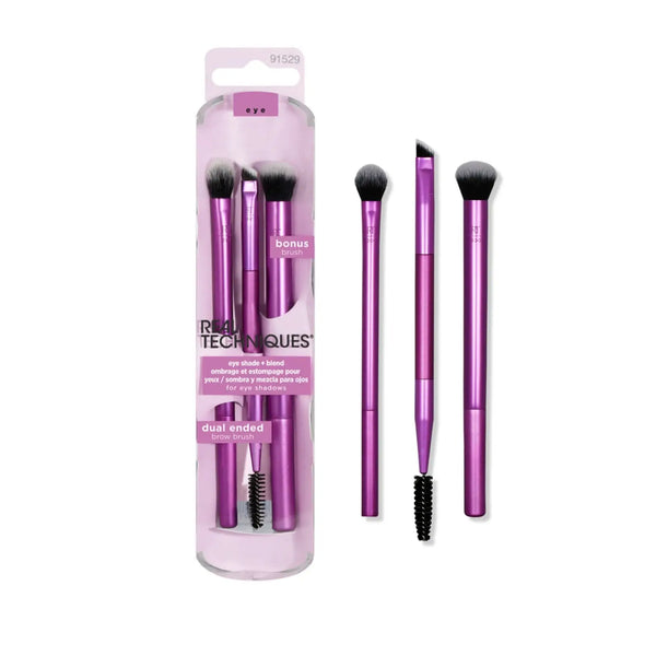 Real Techniques Eye Shade & Blend Eye Makeup Brush Trio Set Real Techniques