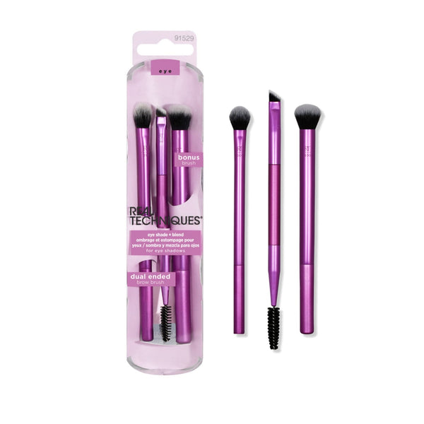 Real Techniques Eye Shade & Blend Eye Makeup Brush Trio Set Real Techniques