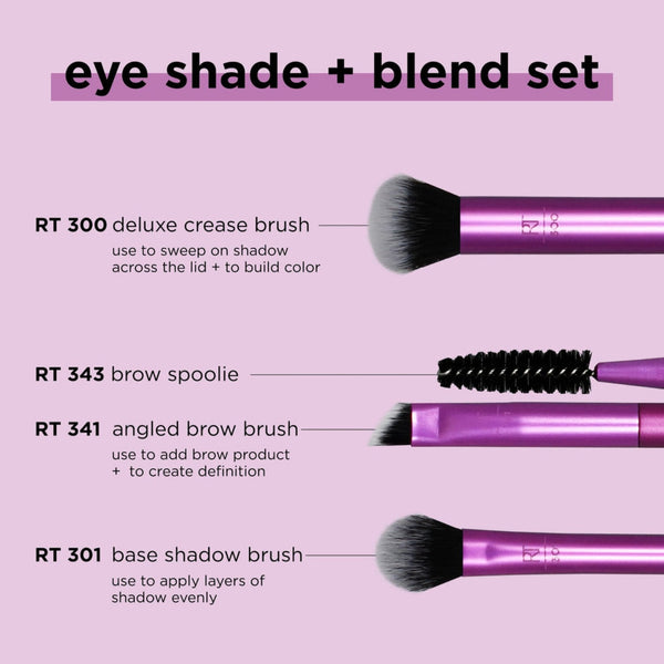 Real Techniques Eye Shade & Blend Eye Makeup Brush Trio Set Real Techniques
