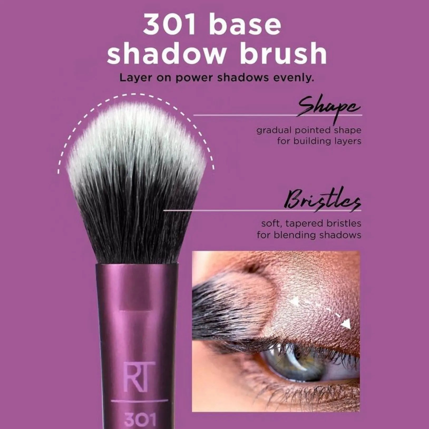 Real Techniques Eye Shade & Blend Eye Makeup Brush Trio Set Real Techniques
