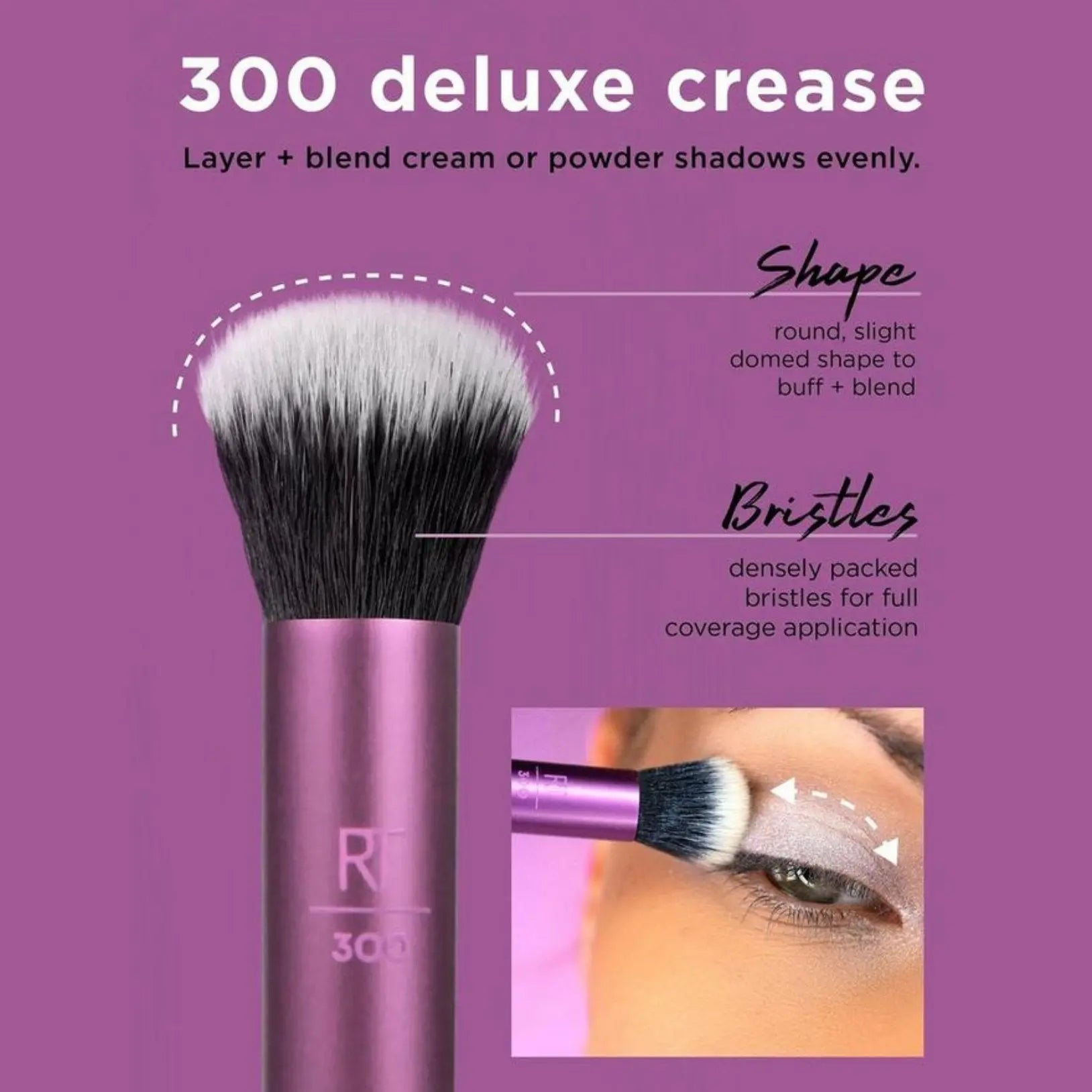 Real Techniques Eye Shade & Blend Eye Makeup Brush Trio Set Real Techniques