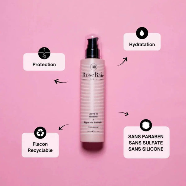 RoseBaie Leave In Kératine x Figue de Barbarie 200ml Rose baie
