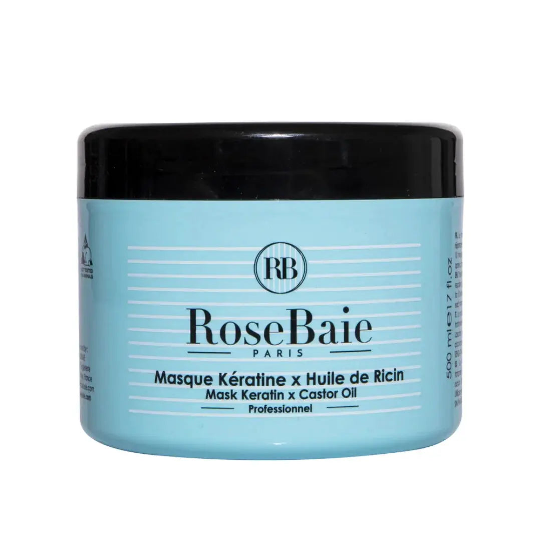 RoseBaie Masque Kératine x Huile de Ricin 500ml Rose baie