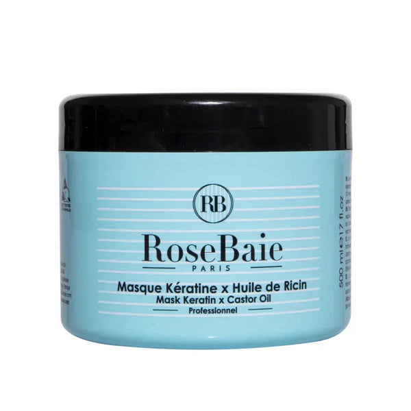 RoseBaie Masque Kératine x Huile de Ricin 500ml Rose baie