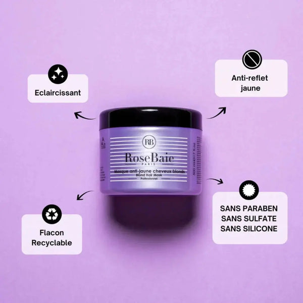 RoseBaie Masque Spécial Blonde & Blancs 500ml Rose baie