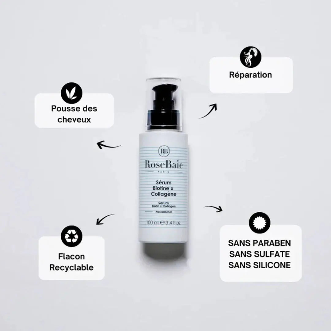 RoseBaie Sérum Biotine x Collagène 100ml Rose baie