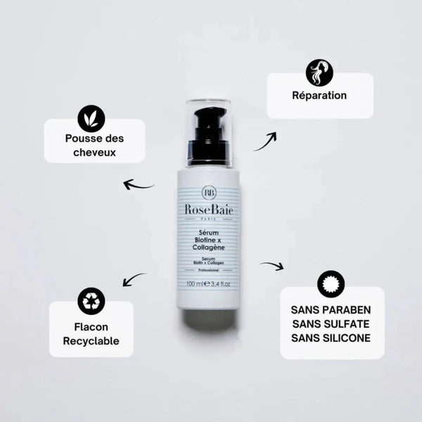 RoseBaie Sérum Biotine x Collagène 100ml Rose baie