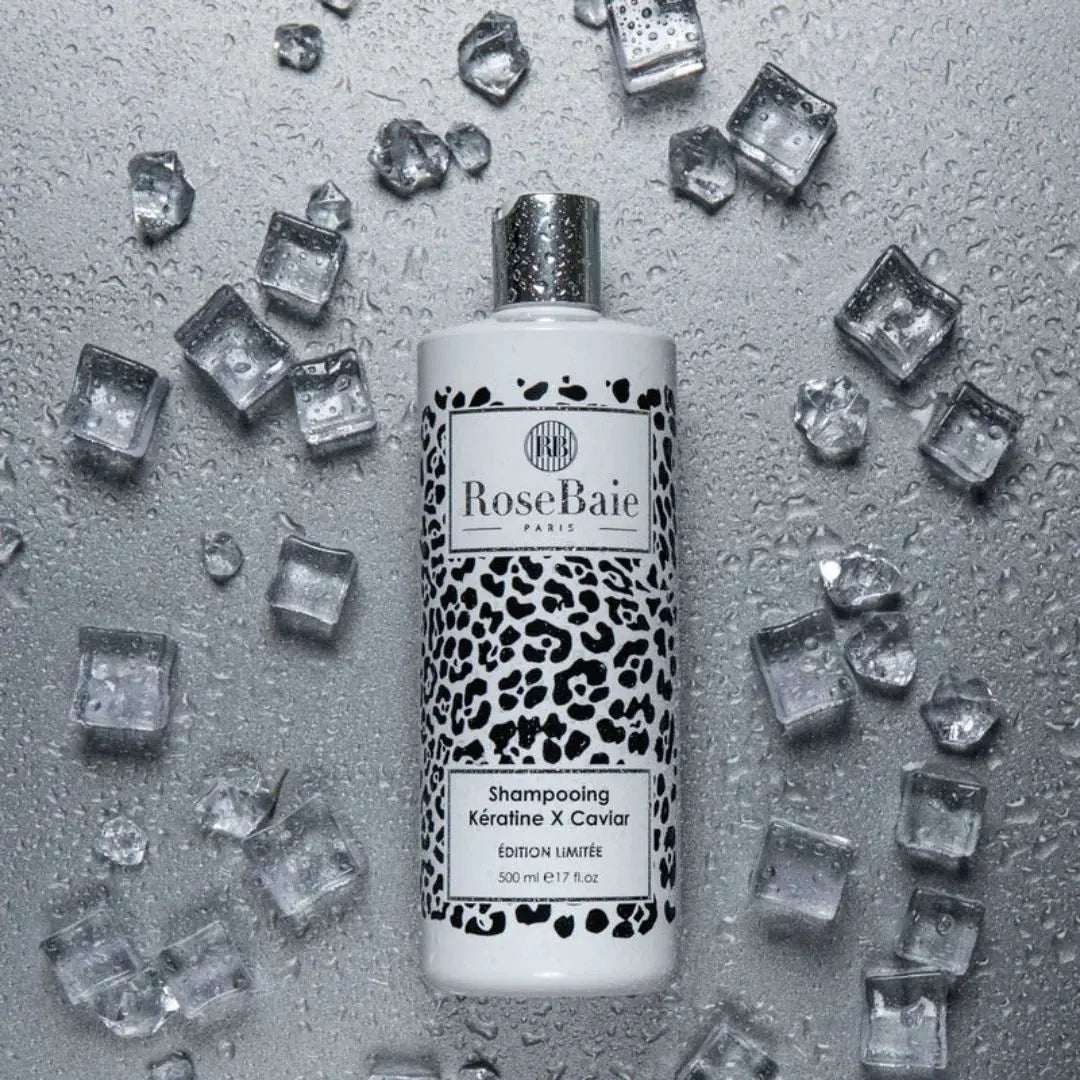 RoseBaie Shampoing Kératine x Caviar Réparation & Nutrition Intense 500ml Rose baie