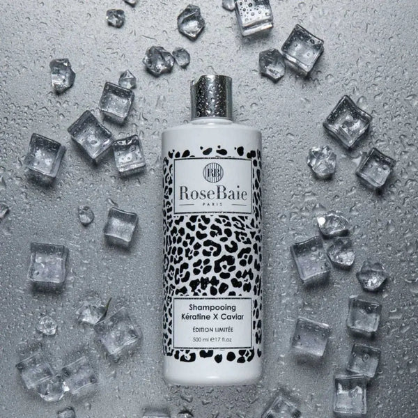 RoseBaie Shampoing Kératine x Caviar Réparation & Nutrition Intense 500ml Rose baie