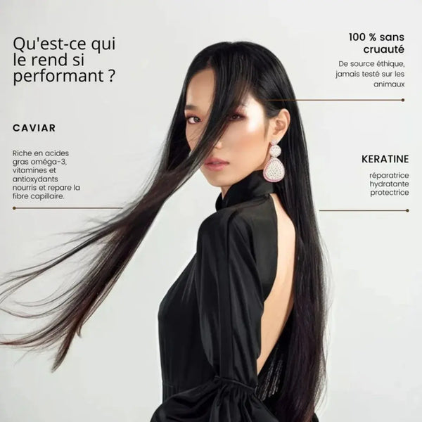 RoseBaie Shampoing Kératine x Caviar Réparation & Nutrition Intense 500ml Rose baie