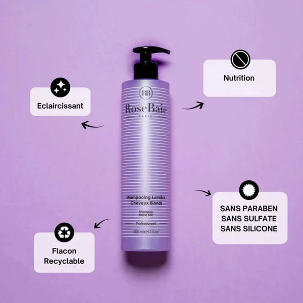 RoseBaie Shampoing Spécial Blonde & Blancs 500ml Rose baie