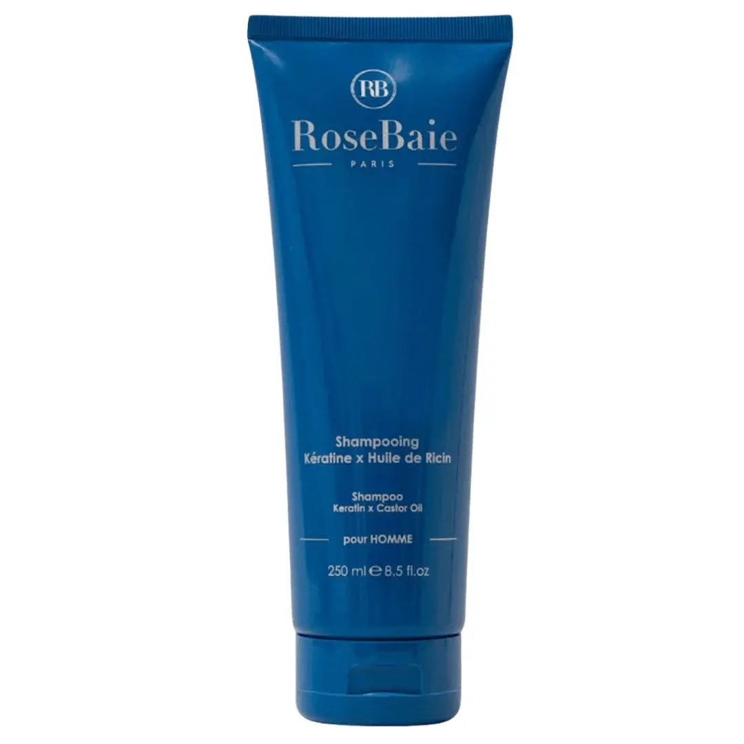 RoseBaie Shampooing Kératine x Huile de Ricin Pour Homme 250ml Rose baie