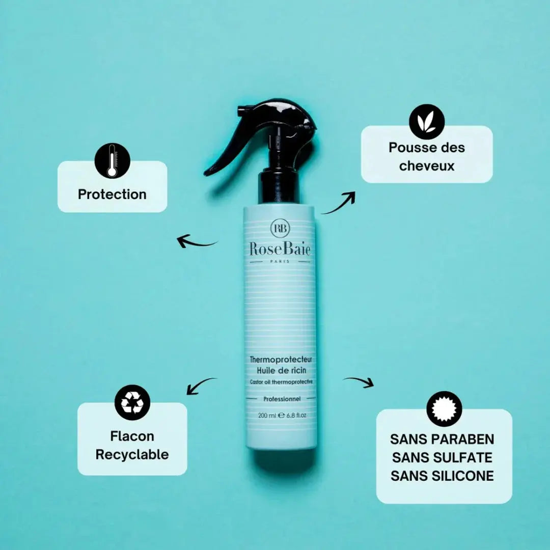 RoseBaie Thermoprotecteur À L’huile De Ricin 200ml Rose baie