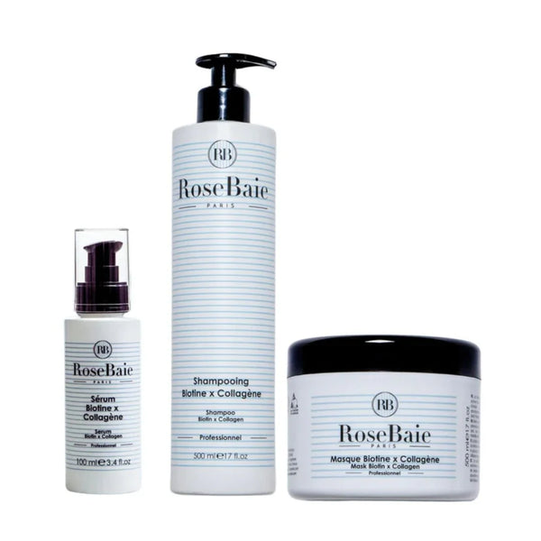 RoseBaie Gamme Biotine x Collagène Shampoing Masque & Sérum