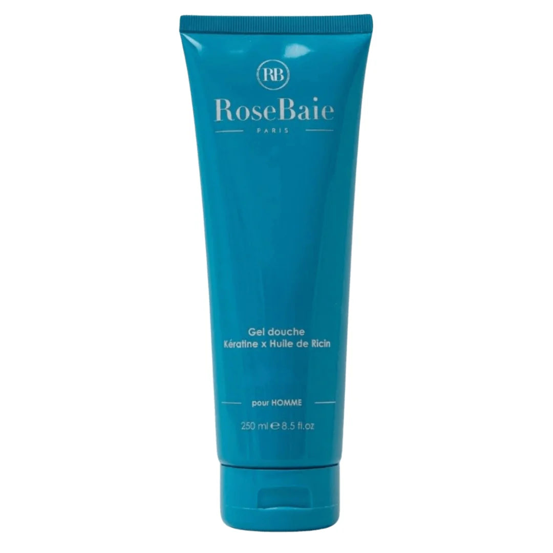 RoseBaie Gel Douche Kératine x Huile de Ricin Pour Homme 250ml