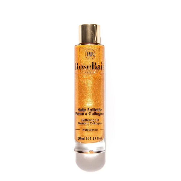 RoseBaie Huile Pailletée Monoï x Colagène Corps & Cheveux 50ml