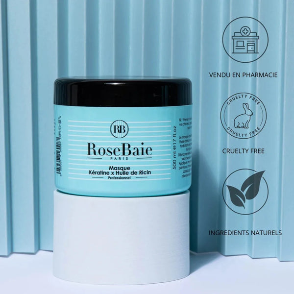RoseBaie Masque Kératine x Huile de Ricin 500ml