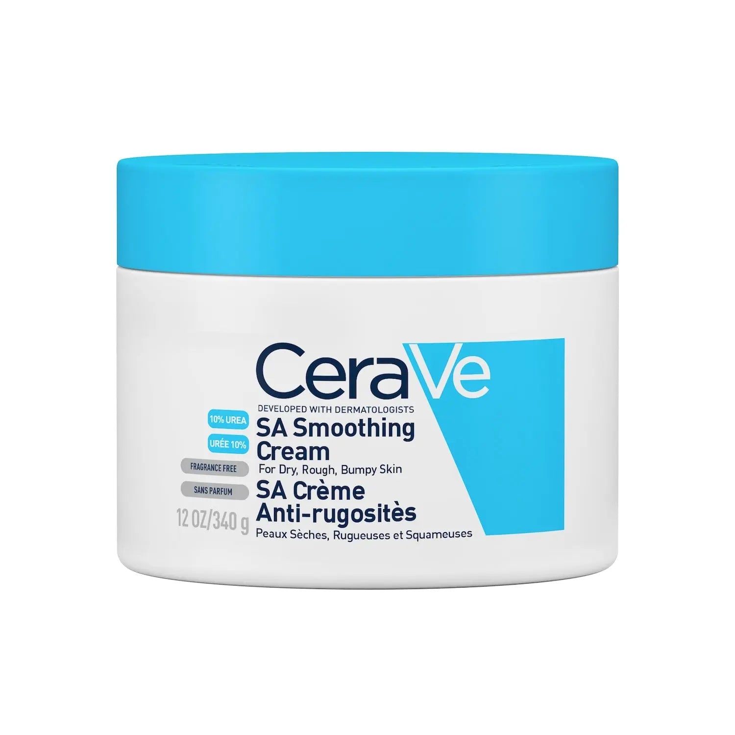 SA Crème Anti Rugosités 340g - Soin pour Peaux Sèches, Rugueuses, Squameuses CeraVe