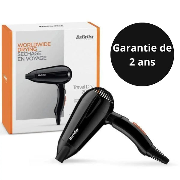 Sèche cheveux moteur DC 2000W poignée pliante 5344E Babyliss Paris