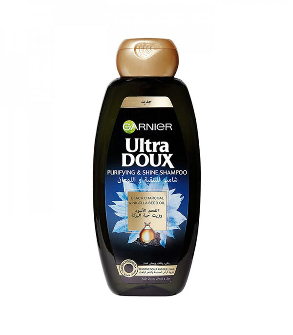 Garnier Ultra Doux Black Charcoal & Nigella Seed Oil Shampooing purifiant et brillant 200 Ml