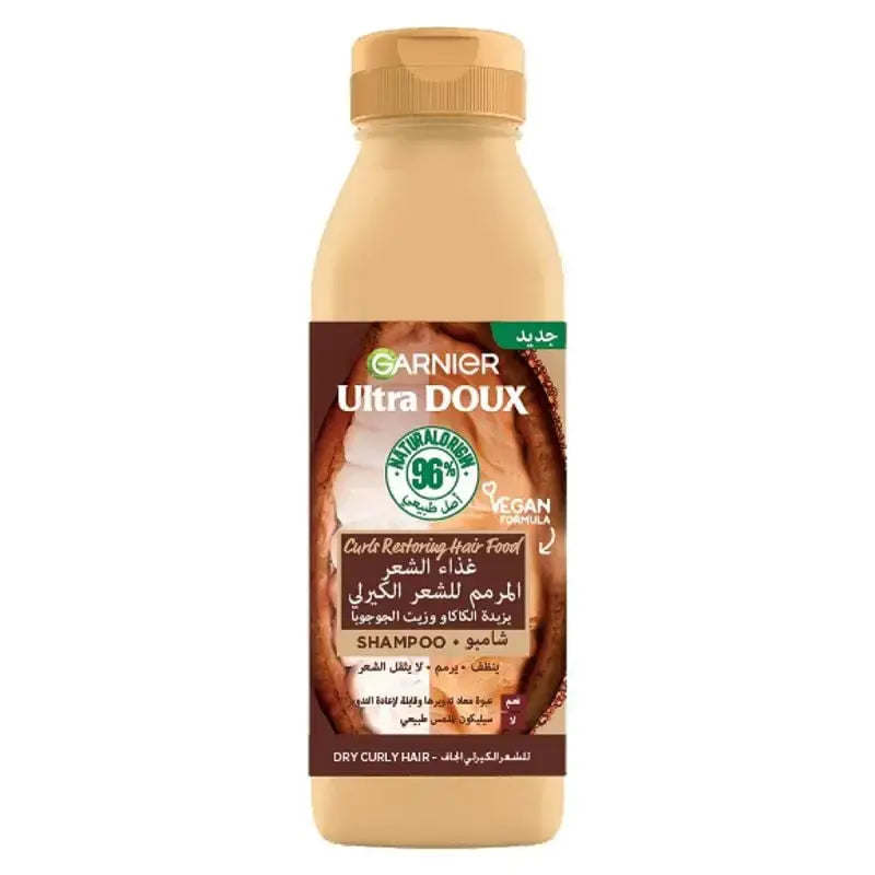 ULTRA DOUX HAIR FOOD – SHAMPOOING NOURISSANT AU BEURRE DE CACAO POUR CHEVEUX BOUCLÉS – 350ML Garnier