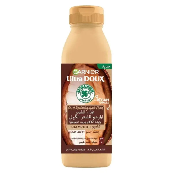 ULTRA DOUX HAIR FOOD – SHAMPOOING NOURISSANT AU BEURRE DE CACAO POUR CHEVEUX BOUCLÉS – 350ML Garnier