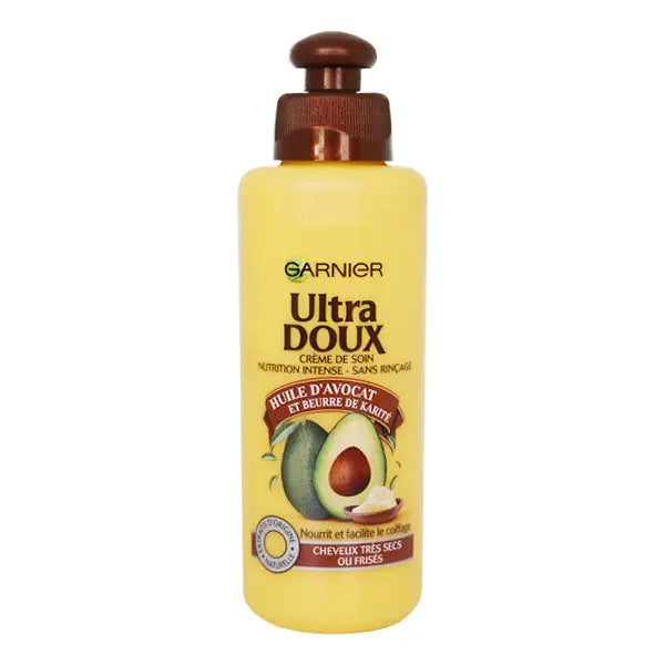 ULTRA DOUX – SOIN SANS RINCAGE À L’HUILE D’AVOCAT ET BEURRE DE KARITÉ – 200ML Garnier