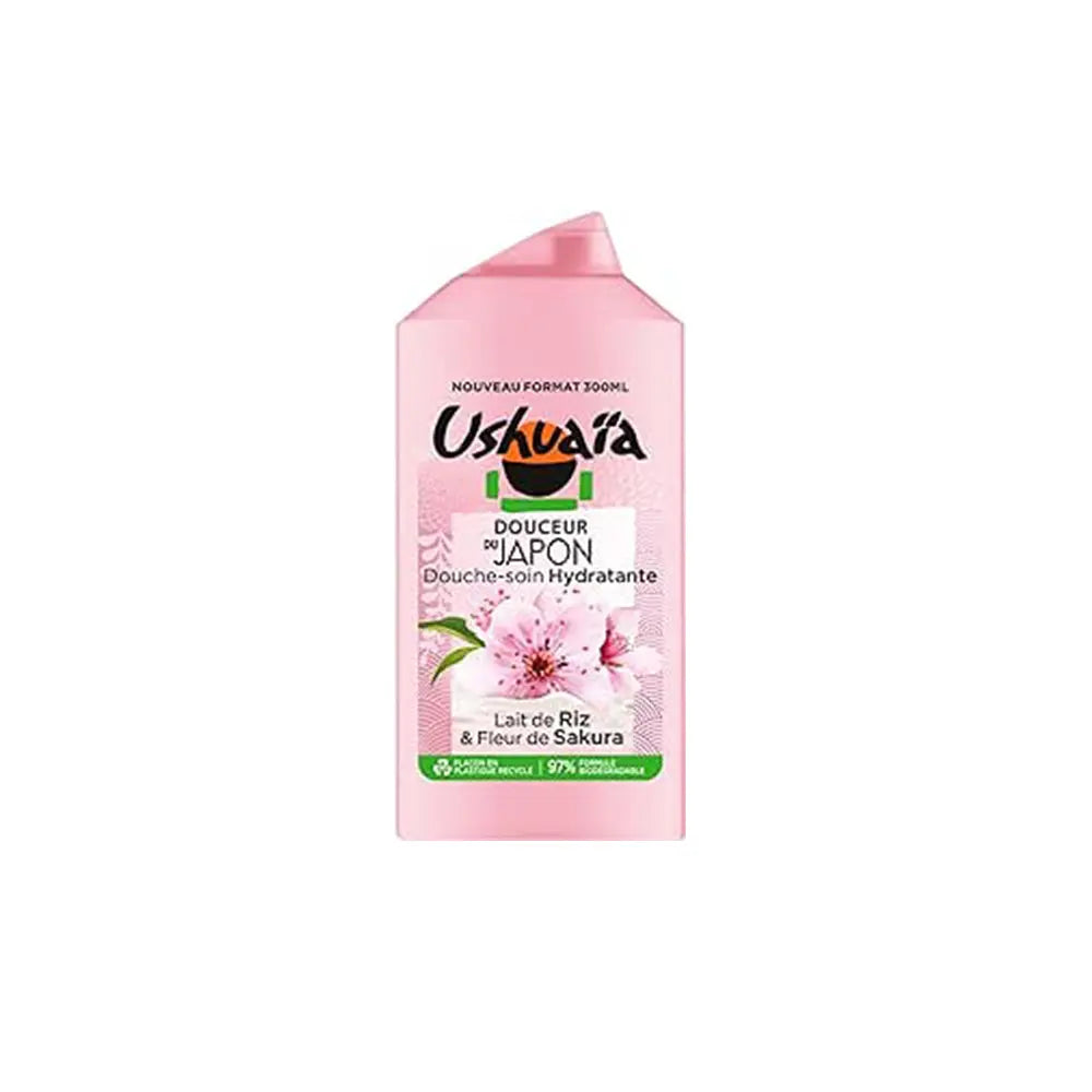 USHUAÏA DOUCEUR DU JAPON DOUCHE SOIN LAIT DE RIZ & FLEUR DE SAKURA, 300ML USHUAÏA