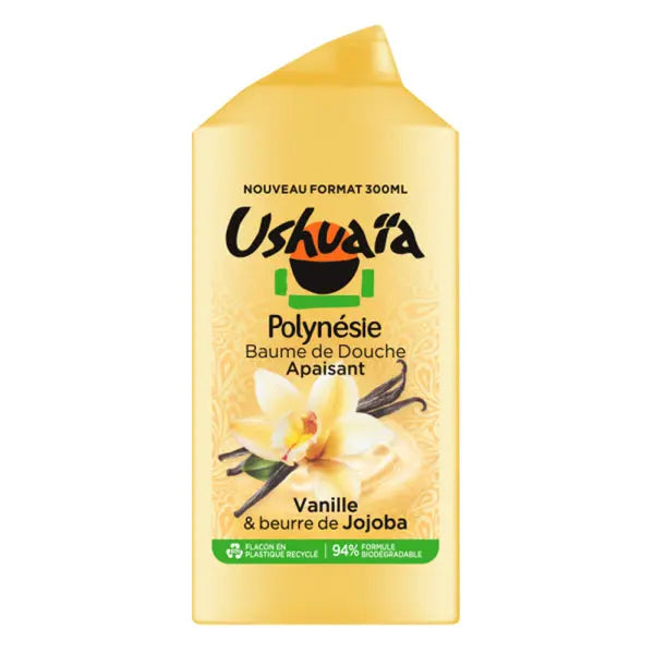 USHUAÏA – BAUME DE DOUCHE APAISANT À LA VANILLE & BEURRE DE JOJOBA – 300ML USHUAÏA