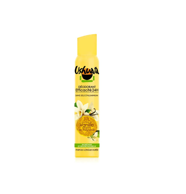 USHUAÏA – DÉODORANT FEMME ATOMISEUR À LA FLEUR DE VANILLE APAISANTE DE POLYNÉSIE – 200 ML USHUAÏA