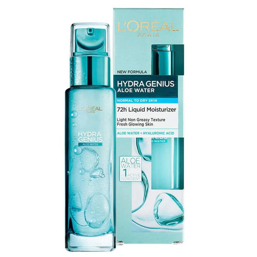 L'Oreal Paris Hydra Genius Aloe Water and Hyaluronic Acid 72H Liquid Moisturizer - 70 ml