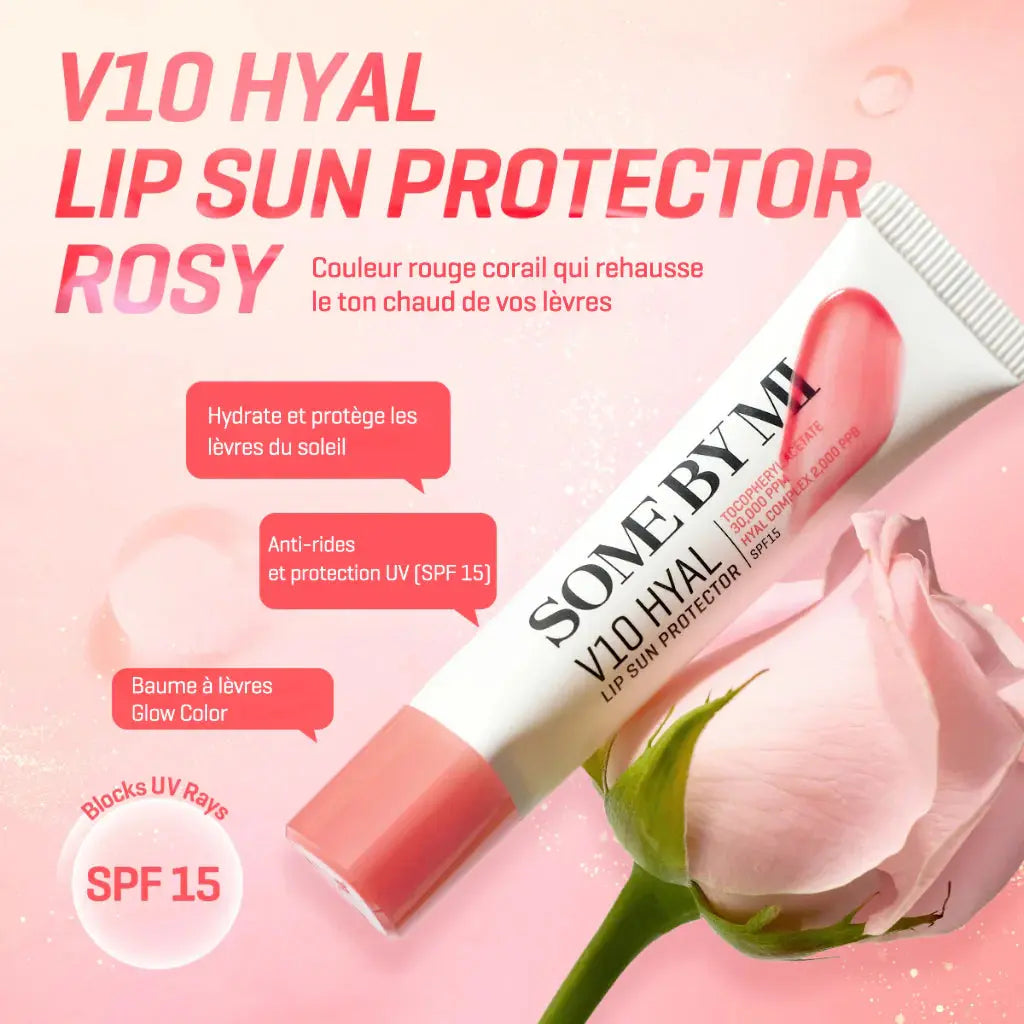 V10 HYAL LIP SUN PROTECTOR ROSY 7ML Some By Mi
