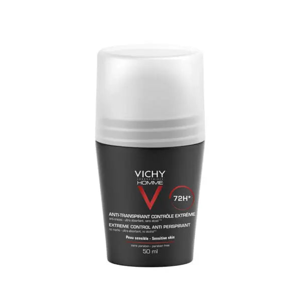 Vichy Homme Déodorant Bille Anti-Transpirant 72H Peau Sensible | 50ml Vichy